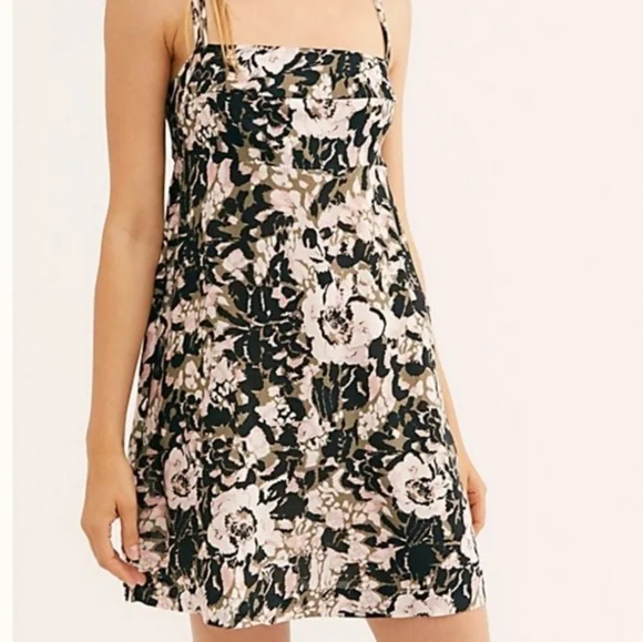 Intimately People Floral Dress Green and Pink Size Small - Picture 1 of 7